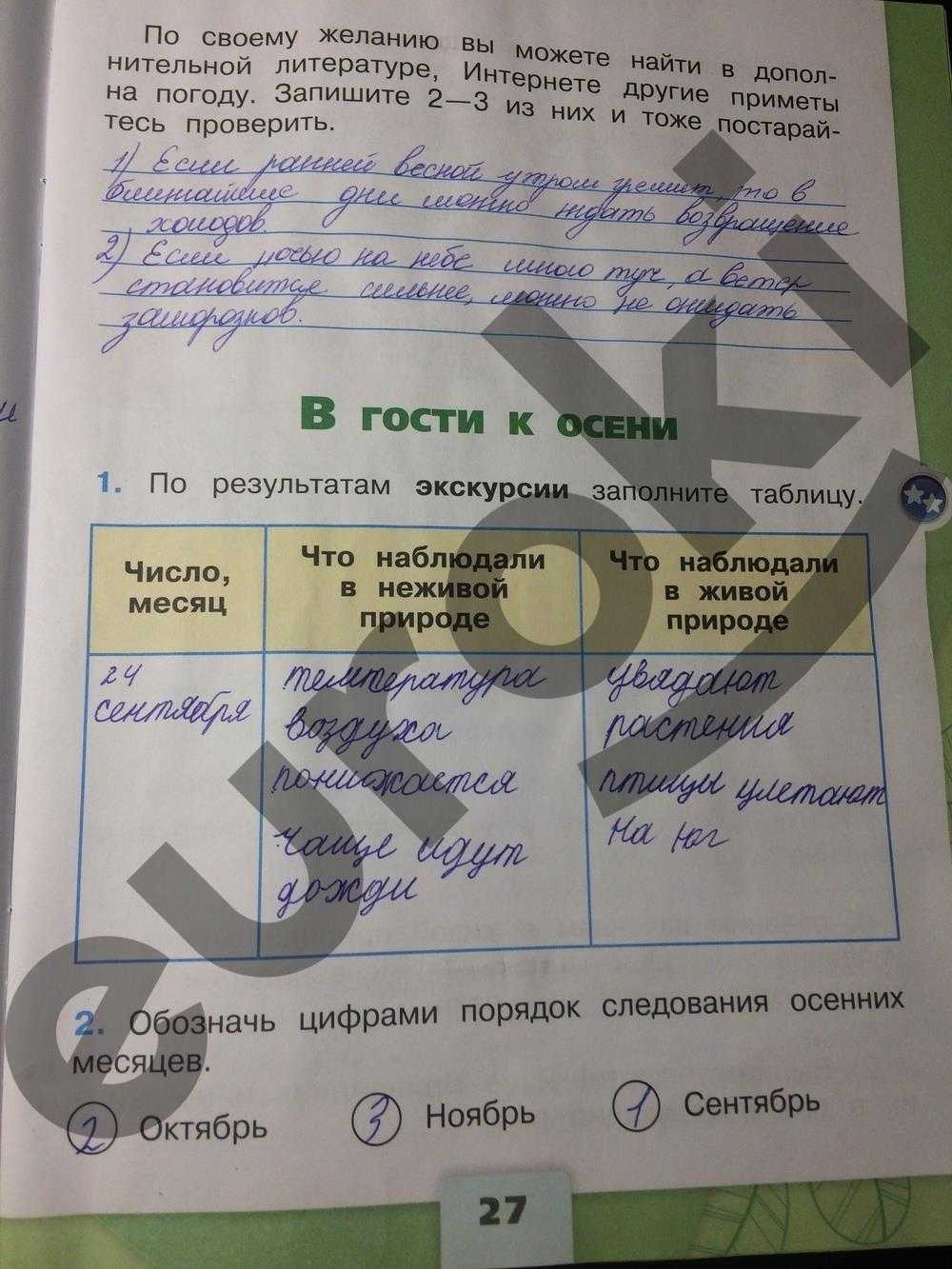 Ответы к заданиям. литературное чтение. рабочая тетрадь №1. 2 класс. ефросинина л. а. 2014 г. |  развивайка