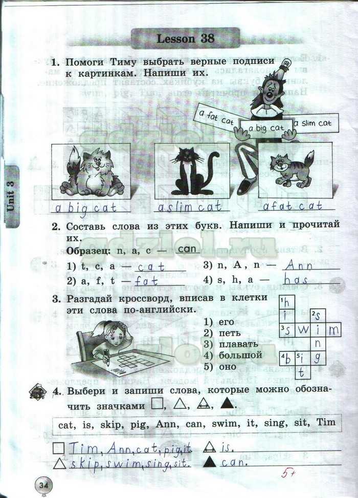 Lesson 38. can you swim? учебник |  развивайка