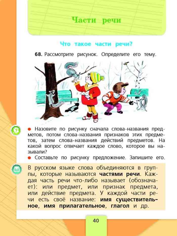 Урок обучения грамоте «устная и письменная речь», 1 класс. школа россии
