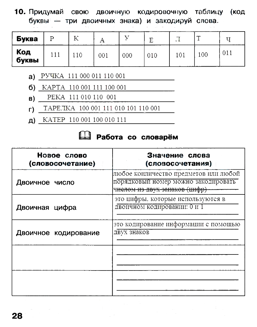 Гдз по информатике 2 класс рабочая тетрадь матвеева  часть 1, 2