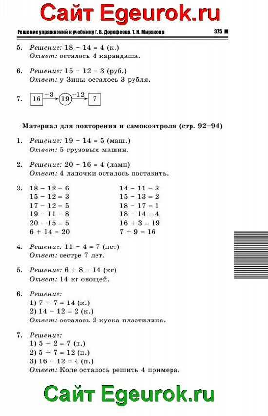 Проверочная контрольная по математике 2 класс