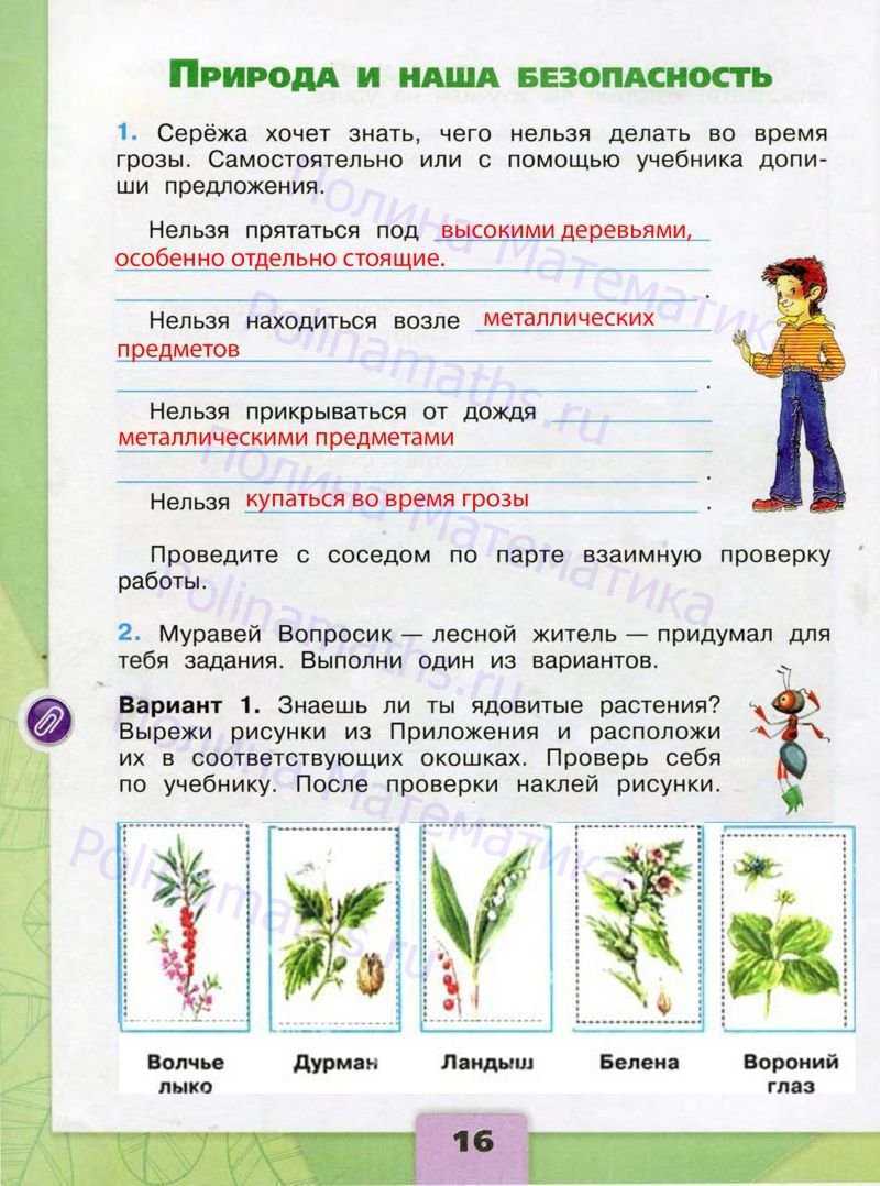 Гдз рф - готовые ответы по окружающему миру для 1 класса  плешаков а.а. школа россии  просвещение