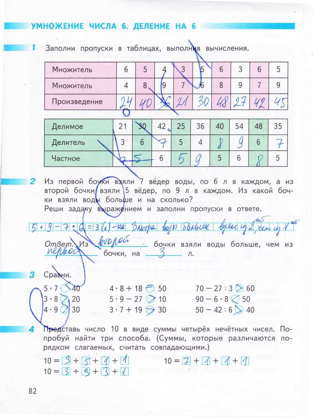 Гдз по математике 2 класс — рабочая тетрадь — часть 1 — дорофеев